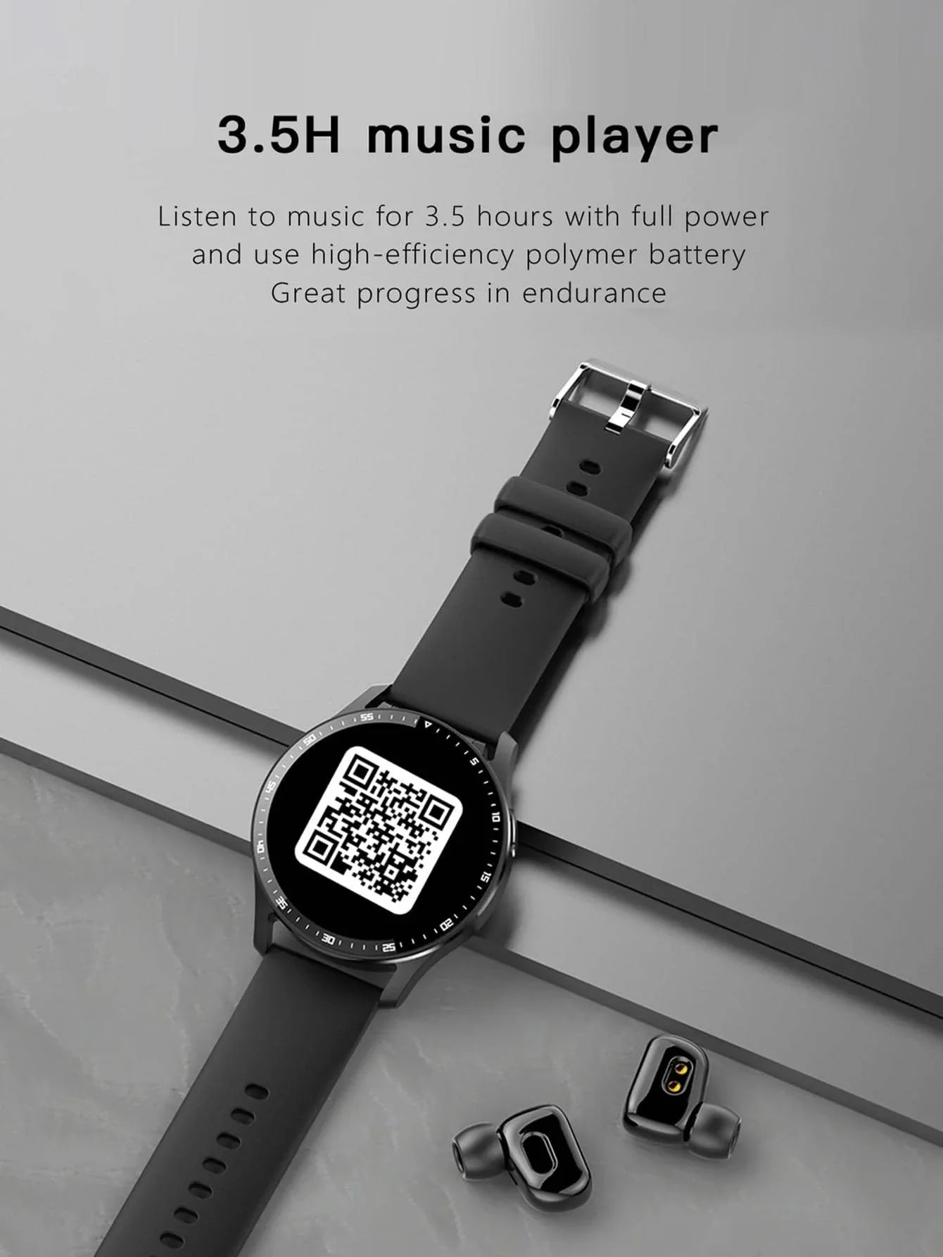 Multifunctionele Smartwatch met Geïntegreerde Earpods